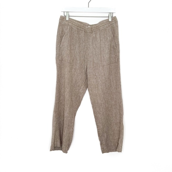J. Jill Pants - J.Jill Linen Pants Pure J Jill Light Brown Linen Cotton Summer Pants